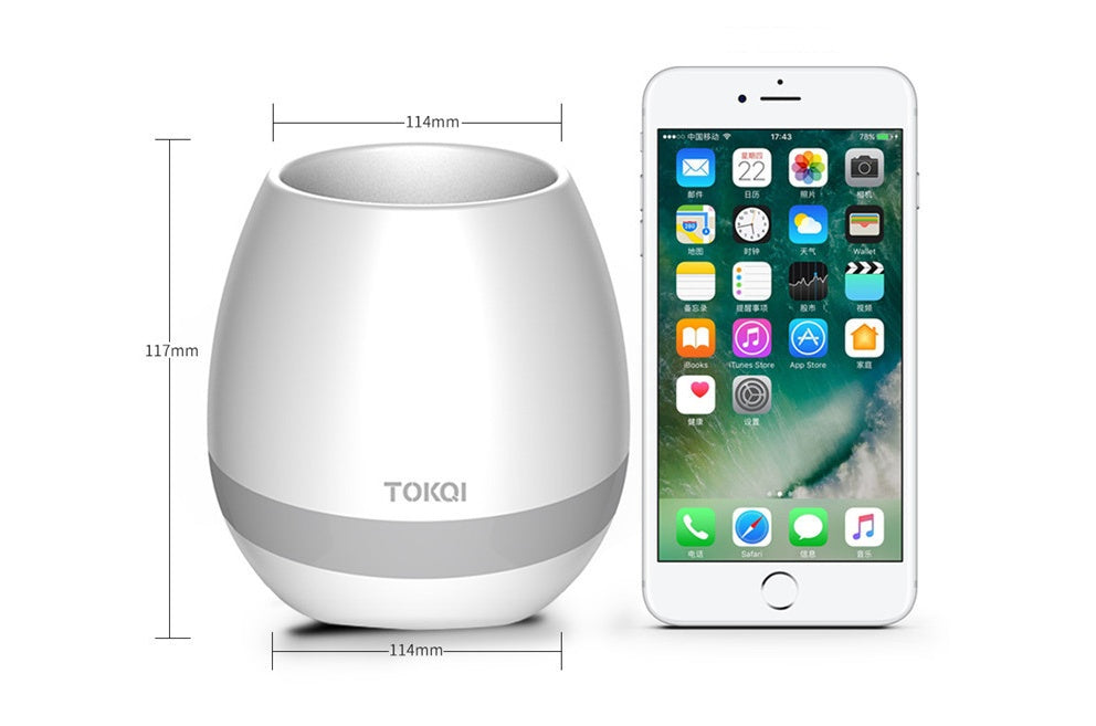 Touch-sensitive music vase desktop audio from elexor store