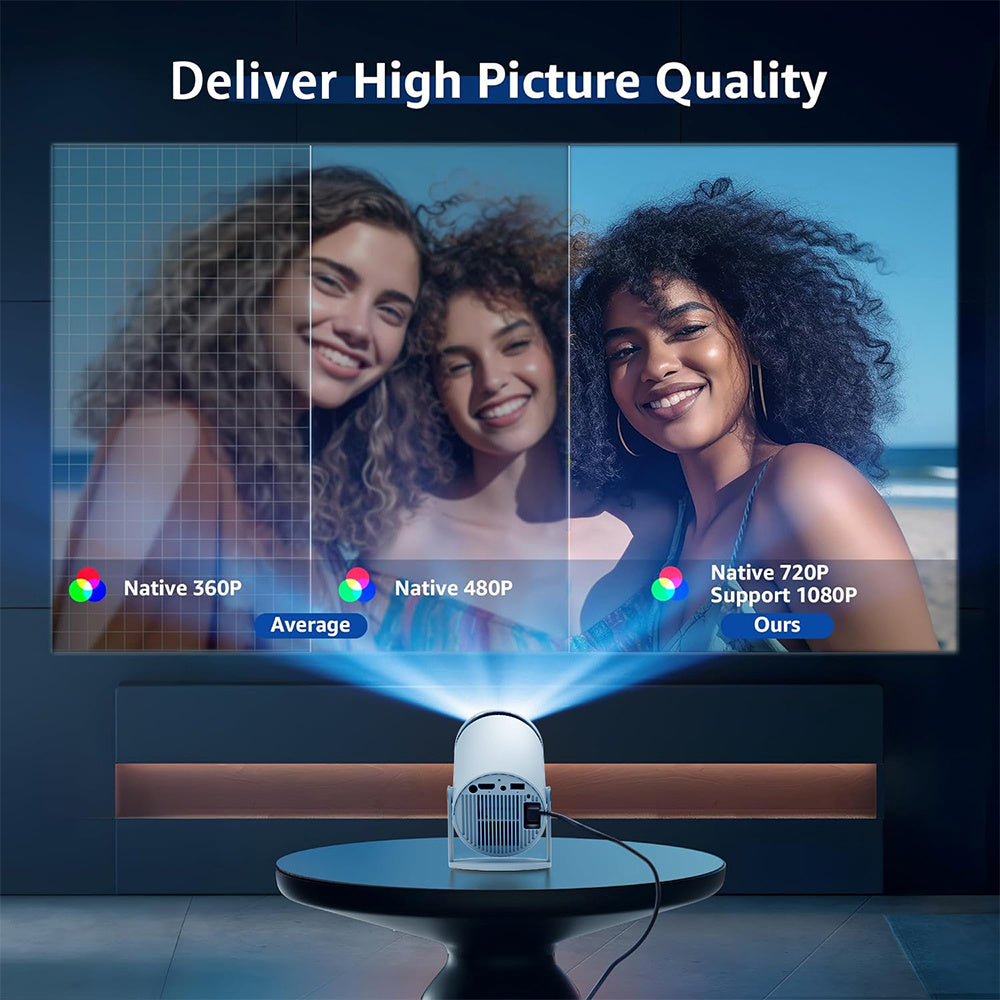 Home HD Projector Bluetooth Portable Mini 4K from everyvolt store