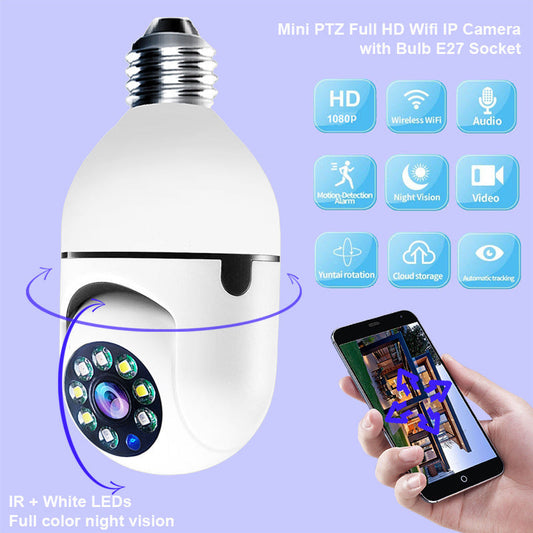 WiFi CAMERA 4X Zoom E27 Home 5GWiFi Alarm Monitor for everyvolt store