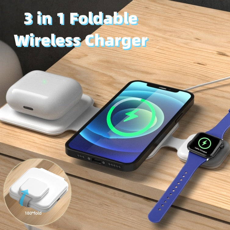 3 In 1 Magnetic Foldable Wireless Charger from everyvolt store