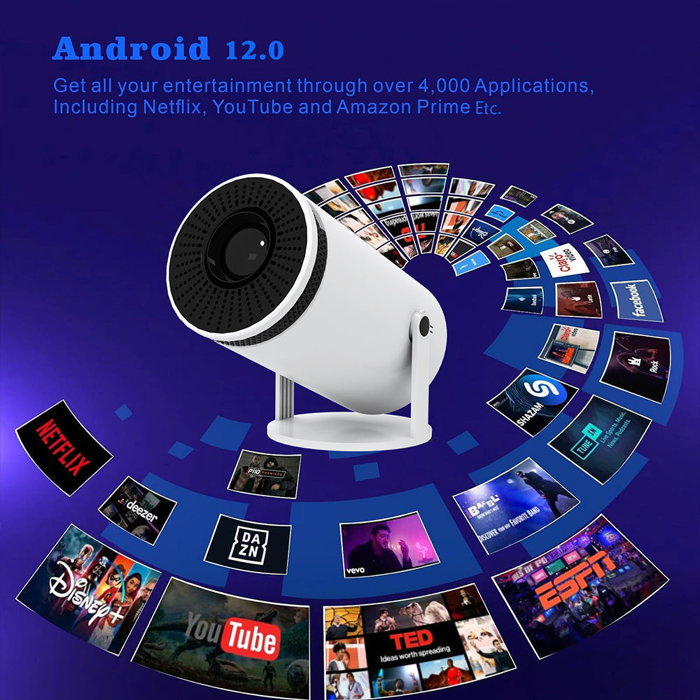 Home HD Projector Bluetooth Portable Mini 4K from everyvolt store