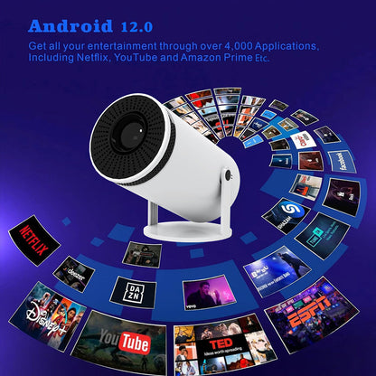 Home HD Projector Bluetooth Portable Mini 4K from everyvolt store